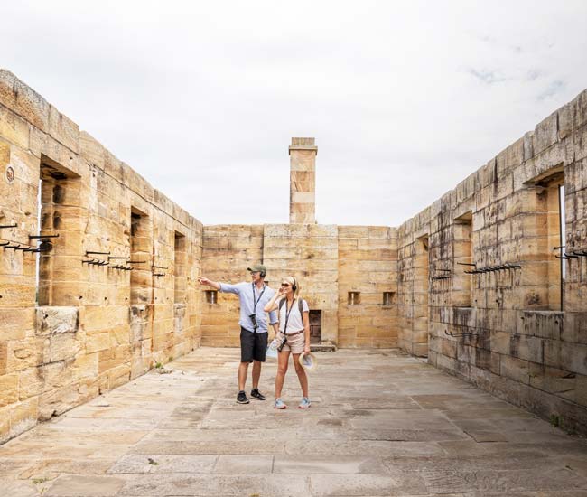 Audio Tour Convict Precinct Couple Cockatoo Island Syney Harbour 650X550