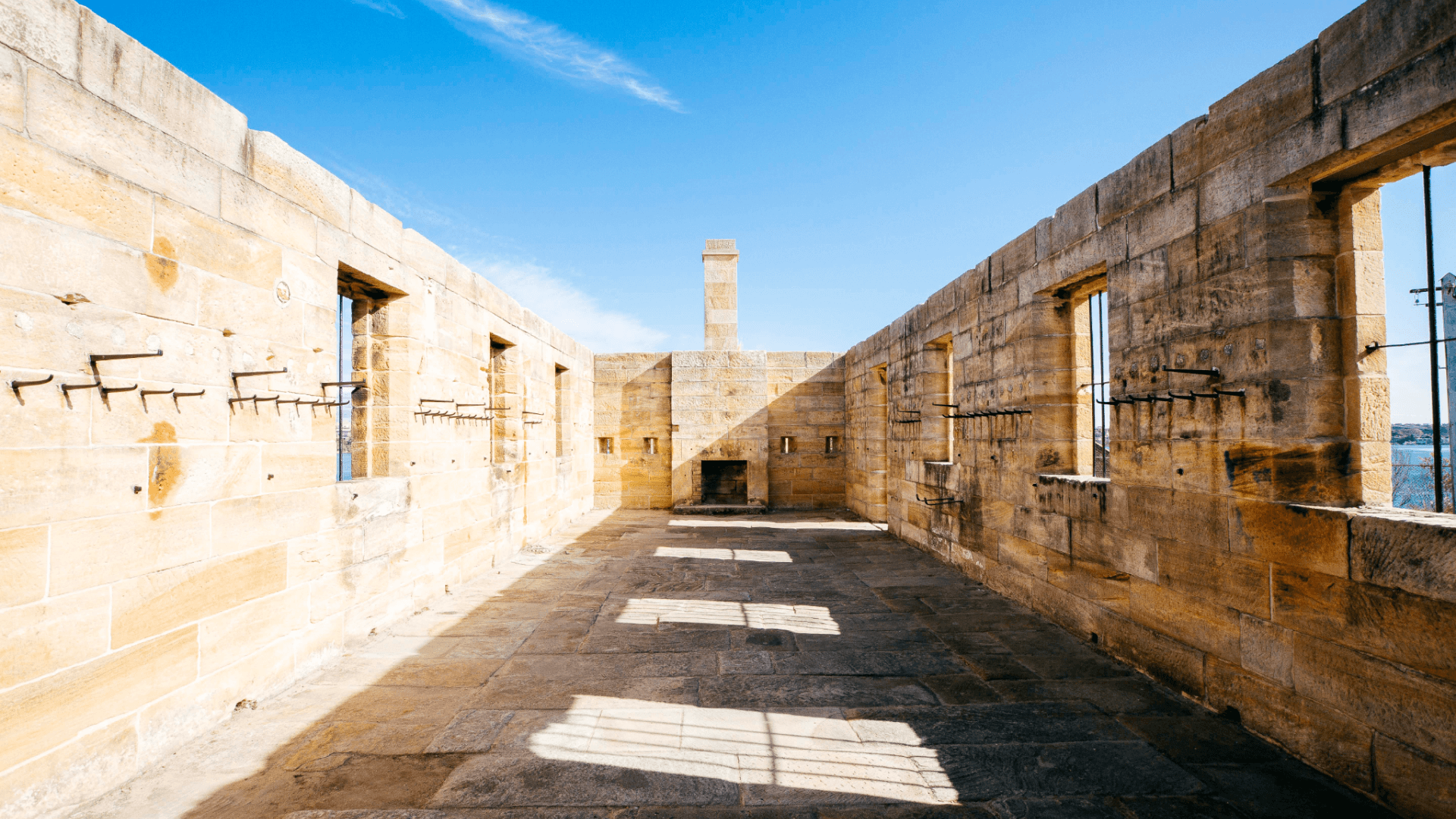 Inside Cockatoo Island's Military Guardhouse.
