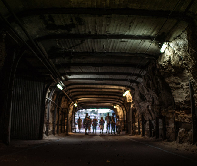 Dark Past Tour Campground Tunnel Cockatoo Island Sydney Harbour 650X550
